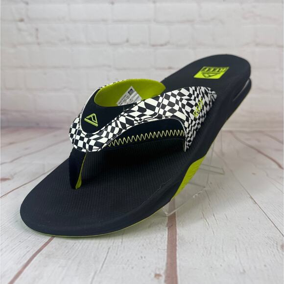 Reef Fanning Swell Checkers With Bottle Opener Flip Flops Sandals Mens Size 10 - Picture 3 of 10